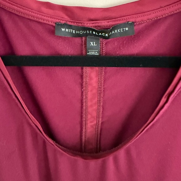 NWOT WHBM Cranberry scoop neck long sleeves dolphin (curved) hem XL - Picture 4 of 6